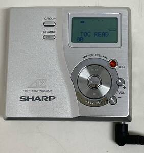 【SHARP　ポータブルMDレコーダー】音響機器/オーディオ/持ち運び/シャープ/再生/録音/コレクション/A612-206