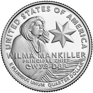 ★1枚の価格★ アメリカ人女性25セント硬貨プログラム　ウィルマ・マンキラー Wilma Mankiller