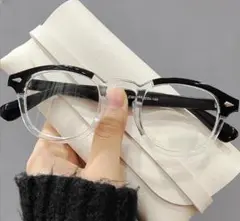 【残り僅か】伊達メガネ　シンプル　メンズ　ウェリントン　カジュアル　レトロ　眼鏡
