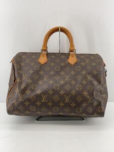 LOUIS VUITTON◆1)スピーディ35_モノグラム・キャンバス_BRW/PVC/ブラウン/ボストンバッグ