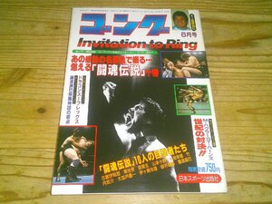 月刊ゴング 昭和60年6月：藤波のドラゴンスープレックス・ジャンボピンナップ：藤波辰巳飛龍神話の原点：猪木「闘魂伝説」十番