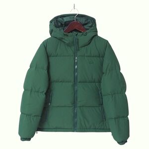 MG3445◎未使用 LACOSTE ラコステ バックステッチ ショート ダウンジャケット フーデッド ブルゾン BH4484L FR48 グリーン 定価50,600円