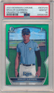 Brailer Guerrero MLB 2023 Bowman Chrome 1st Bowman Green Refractor 99枚限定 PSA 10 完璧 グリーンリフラクター ゲレーロ