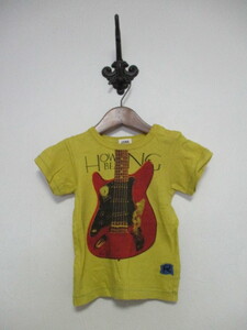 JUNKSTORE(FOキッズ)黄色系プリントTシャツ サイズ90（USED)31621