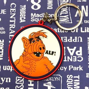 ラバーキーリング／ALF アルフ キーホルダー アメリカン雑貨 アメキャラ カギ 車 バイク アクセサリー小物