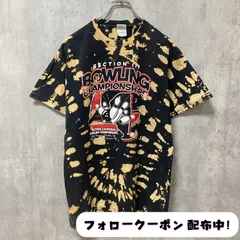 古着 used　GILDAN　ギルダン　BOWLING　ボーリング　半袖プリントTシャツ　タイダイTシャツ