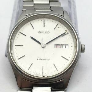 ○Q241-82 SEIKO/セイコー クロノス 3針 Day-Date デイデイト メンズ クォーツ 腕時計 5H23-7D40