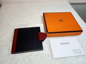 エルメス　HERMES フォトスタンド　フォトフレーム　写真立て　ウッド×本革　ブラック　ミニサイズ　超美品