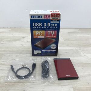 I・O DATA アイ・オー・データUSB接続 ポータブルハードディスク 1.0TB レッド HDUS-UT1.0R[C4610]