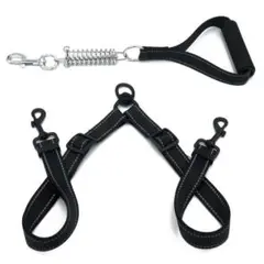 牽引ロープ犬の巻き付き反射防止犬チェーン幅2.5 cm+調節長90-120 ㎝