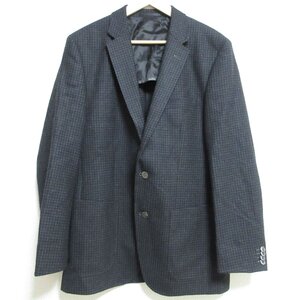 美品 HUGO BOSS ヒューゴボス Janson ギンガムチェック柄 シングル 2B テーラードジャケット 38 ブラック×グレー