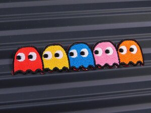 ◆送料\110◆【Packman Monster・パックマン モンスター】※《アイロン刺繍ワッペン》　アメリカン雑貨　刺繍ワッペン　アイロンワッペン