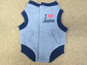 新品タグ付き　　●犬服　　サイズSS　I　LOVE　MAMA　裏起毛　IMAMA