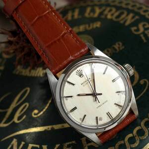 ロレックス 6426 オイスタープレシジョン 1969年 SS 新品革ベルト シンプル 手巻 メンズ 腕時計 ROLEX アンティーク OH済1年保証