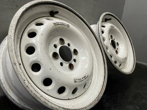 1円スタート 旧車ホイール SUPER RAP スーパーラップ BRIDGESTONE製 14インチ 2本 6J4HPCD100+38 軽量 希少 当時物　(VHB366)