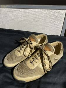 難有 格安 イタリア製 ルイヴィトン レザースニーカー ベージュ BEIGE LOUIS VUITTON レザーシューズ CO 1012 made in ITALY