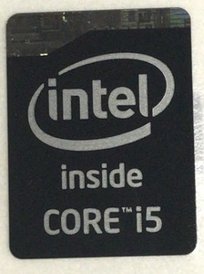 ■新品・未使用 ■10枚セット 四代目【CORE i5黒】エンブレムシール【16*21㎜】送料無料・追跡サービス付き☆P039