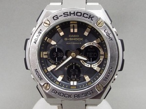 1円〜! CASIO/カシオ G-SHOCK G-STEEL マルチバンド6/電波ソーラー デジアナウォッチ/メンズ腕時計 GST-W110D 【W453y2】