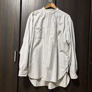 THE NORTH FACE PURPLE LABEL ノースフェイスパープルレーベル Cotton Polyester OX Band Collar Shirt シャツ Gray XL