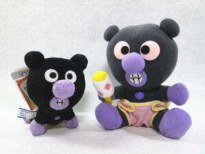 【アンパンマン 赤ちゃん バイキンマン ぬいぐるみ 2体セット】2018年 ぷりちぃビーンズ(セガ トイズ)/2002年 ベビーぬいぐるみ(SEGA)