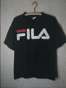 ｎ6129　レア　FILA　フィラ　アメリカ製　USA　90ｓ　vintage　ビンテージ　半袖　tシャツ　デカロゴ　人気　送料格安
