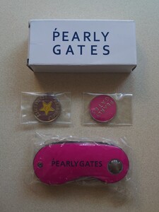 完売品 未使用品☆PEARLY GATES パーリーゲイツ グリーンフォークXマーカー付き PPK☆