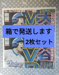 号外2枚 2024年MVP ドジャース メジャーリーグ MLB 大谷翔平 スポーツ報知