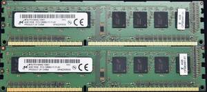 4GB 2枚組 (合計 8GB) PC3-12800 PC3-12800U DDR3-1600 240pin non-ECC UDIMM 1Rx8 デスクトップPC用 MT micron (ED140 x4s