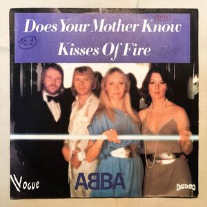 ◆フランスORG◆ ABBA / DOES YOUR MOTHER KNOW / KISSES OF FIRE ◆貴重ジャケット付き