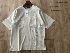 新品訳有り COMME CA ISM MEN コムサイズム レーヨンリネン ストレッチ Tシャツ 02アイボリー Lサイズ 60TC20 定価4,900円