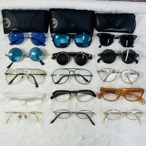 [240930-2T]【中古/現状品】≪眼鏡・サングラスまとめ≫Ray-Ban/ハズキルーペ×1.85/MARWITZ/SBS/Elegance PARIS/BAUSCH&LOMB