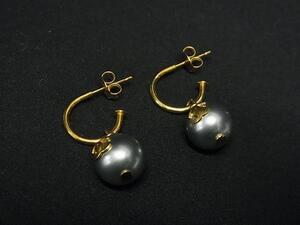 1円 ■美品■ CHANEL シャネル ココマーク パール ピアス アクセサリー レディース ゴールド系×シルバー系 BI7892