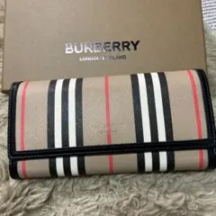 BURBERRY ストライプ 長財布