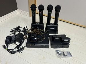  JOYSOUND 赤外線ワイヤレスマイク 4MHz 2MHz WM-620 4本 WT-4000 WT-6000 センサー各2個 フルセット2set　おてがる配送