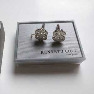 ☆KENNETH　COLE　ケネスコール　NEW YORK　ニューヨーク　カフスボタン　$　ドル　メンズ　お洒落　スーツ　パーティ　ドレス　Party