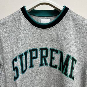 15ss Supreme Arc Logo Double Ringer Top Grey size:M 半タグ、ステッカー付き Supreme Online 購入 シュプリーム Tシャツ アーチ ロゴ