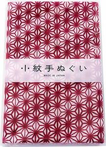 Miyamoto-Towel 宮本 日本製 手ぬぐい 小紋 和柄 泉紅梅 33×90cm 麻の葉(臙脂) 33470