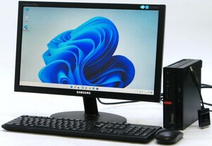 Lenovo ThinkCentre M710q 10MQ-A0CMJP■ 20インチワイド 液晶セット■i5-6400T/4G/SSD128/省スペース/最新OS搭載/Windows 11 デスクトップ