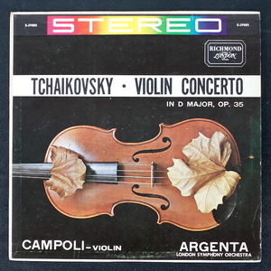 Campoli Argenta Tchaikovsky Violin Concerto US盤 S-29085 クラシック