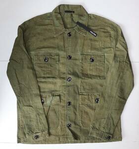 定価25000 新品 本物 KMRii Field Shirt 03 シャツ リネン 2202-SH02B M/2 ケムリ 7004