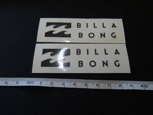 BILLABONG ビラボン ステッカー BLACK 約3x9㎝ 2枚