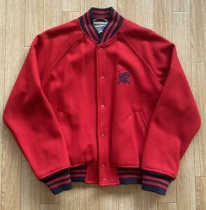 美品　90s　Polo by Ralph Lauren　ラルフローレン　肉厚　ヘビーウェイト　スタジャン　ウールジャケット　メンズ　Mサイズ　訳あり品