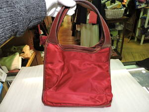 880315　PELLE BORSA(ペレボルサ)　ハンドバッグ　ナイロン