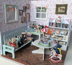 ☆ハンドメイド☆ミニチュア ティディベアとMy favorite room☆Ｍome