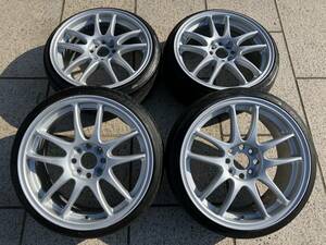 コンケイブ7J★WORKエモーションCRkai★4H100★165/40R16軽★JDMユーロ★WORKシルバーSL★屋内保管中★