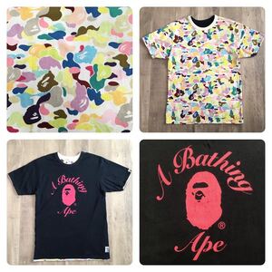 ★リバーシブル★ マルチカモ Tシャツ Mサイズ a bathing ape BAPE multi camo カレッジロゴ エイプ ベイプ アベイシングエイプ NIGO y49