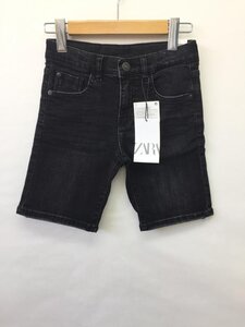 【送料込】[新品] [キッズ/子供]　ZARA　ザラ　パンツ　130cm　黒ブラック　綿コットン混　男の子　ショート　ハーフ /n473154