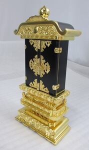 【特別販売品】純三方金　中京形二間 五重回　位牌4.5(札板幅4㎝高さ14㎝)長期在庫品の為特価価格です。高級仏具通販　管理番号「7650」