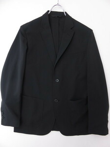無印良品　MUJI　春夏　テーラードジャケット　ストレッチ素材　黒　メンズS