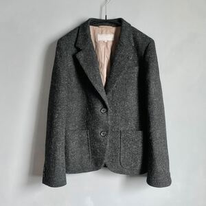 Margaret Howell ハリスツイード ジャケット マーガレットハウエル ウール グレー レディース harris tweed